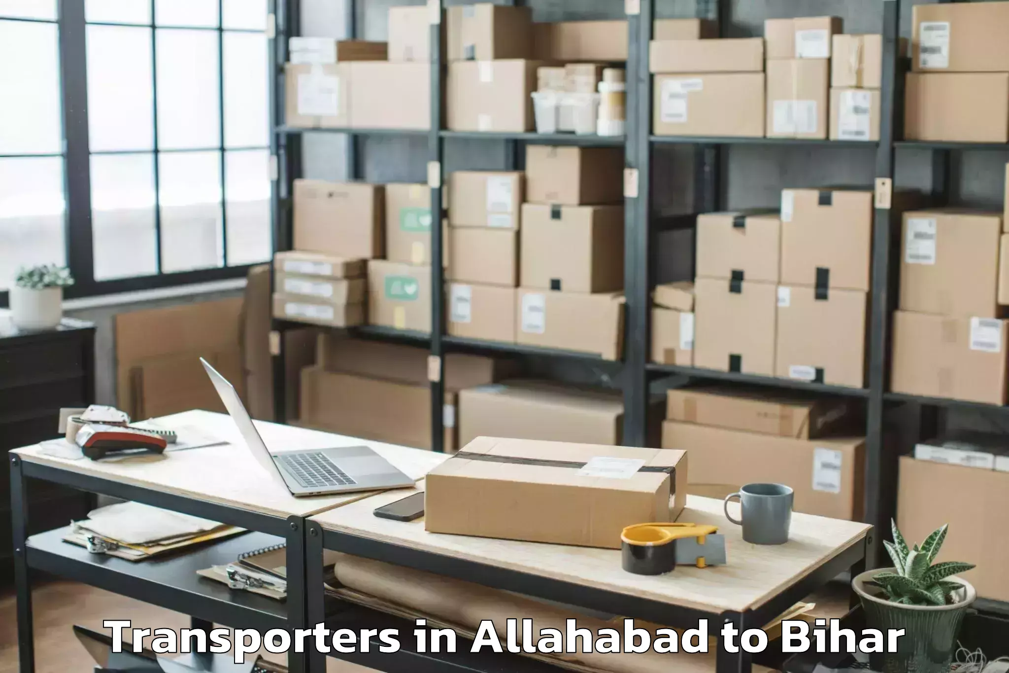 Book Allahabad to Lauria Nandangarh Transporters Online